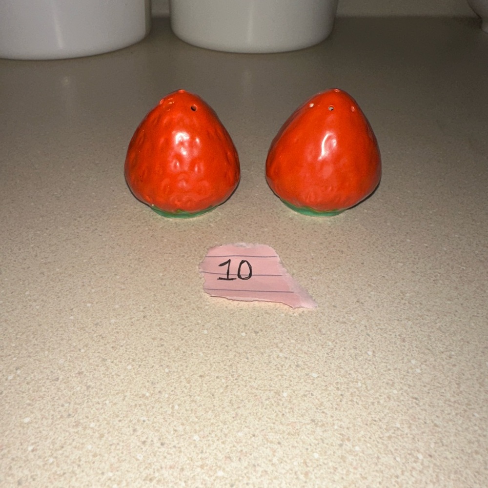 Strawberry Shaped Salt and Pepper Shakers